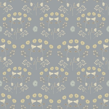 Picture of Medaillon Poppies in Grey - 1033301-01